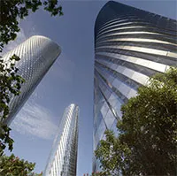Cụm tháp cao nhất Qatar chống nóng nhờ phủ tấm nhôm