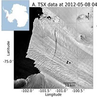 Sông băng nứt với tốc độ kỷ lục gần 130km/h