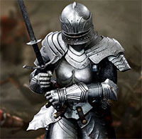 Đối diện binh sĩ mặc giáp toàn thân thời Trung Cổ, phải làm thế nào để chiến thắng?