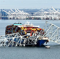 Vì sao cây cầu ở Mỹ sụp đổ nhanh khi tàu hàng đâm trúng?