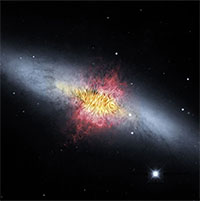 Phát hiện đợt bùng phát tia gamma của sao từ Messier 82