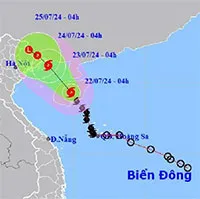 Bão số 2 đi vào Vịnh Bắc Bộ đêm nay, miền Bắc mưa lớn