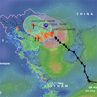 Bão số 2 Prapiroon đổ bộ đất liền, vùng ảnh hưởng rất rộng