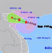 Siêu bão Yagi mạnh cấp 14 cách Quảng Ninh - Hải Phòng 160km