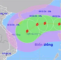 Bão Yinxing mạnh cấp 13 gần Biển Đông