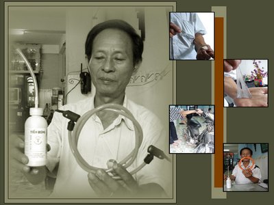 Ông thợ sửa xe với sáng chế keo tự vá