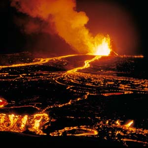 Sông lửa xuất hiện tại Hawaii