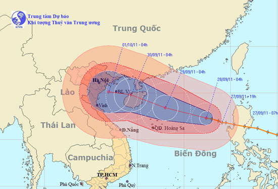 Tin bão trên biển Đông (Cơn bão Nesat)