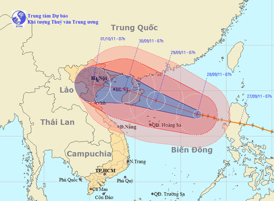 Tin bão trên biển Đông (Cơn bão số 5)