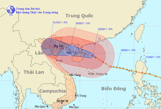 Tin bão trên biển Đông (Cơn bão số 5) - Cập nhật