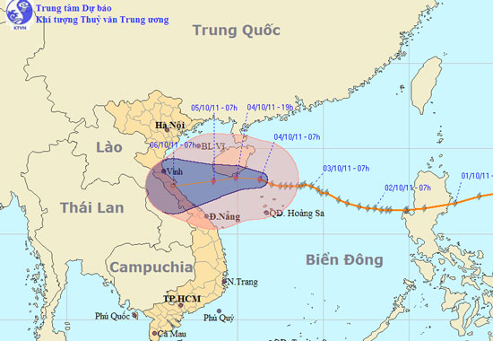 Bão số 6 suy yếu, 