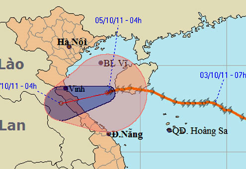 Bão Nalgae tan trên biển