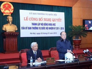 Thành lập Hội đồng Khoa học của UBTV Quốc hội