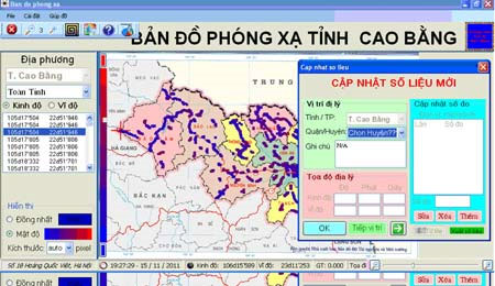 Công bố bản đồ số phóng xạ tự nhiên Cao Bằng