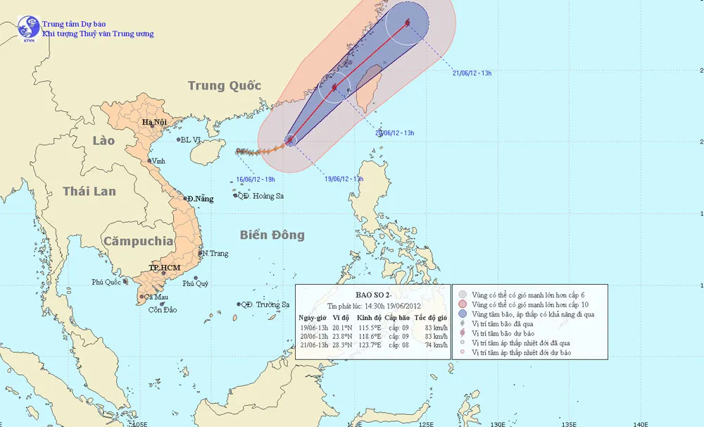 Tin bão trên biển Đông, cơn bão số 2
