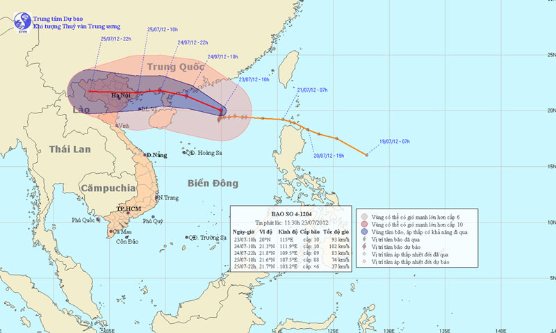 Bão cấp 10 hướng vào Quảng Ninh - Hải Phòng