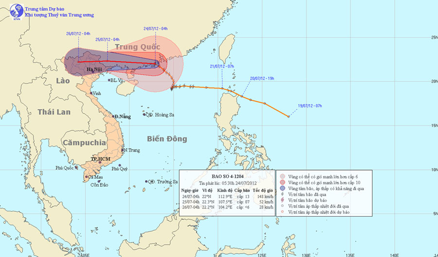 Chiều và tối nay, bão số 4 sẽ đổ bộ vào đất liền