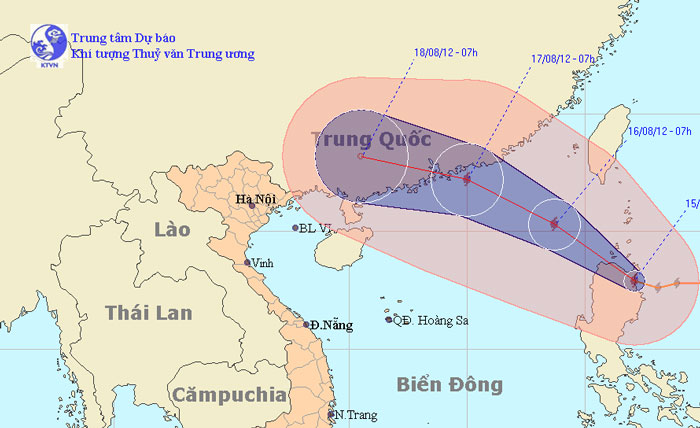 Quảng Ninh đến Quảng Ngãi chịu ảnh hưởng trực tiếp bão Kai-Tak