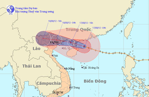 Bão Kai-Tak mạnh lên, Bắc Bộ mưa to dịp cuối tuần