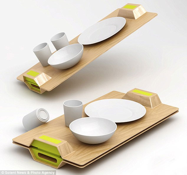 Magic Tray - khay đựng chén dĩa chống trượt