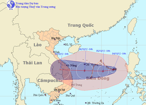 Bão Gaemi sẽ đổ bộ vào miền Trung