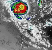 Lốc xoáy màu đỏ trên bầu trời miền Tây Australia