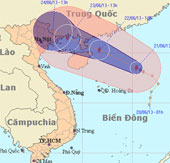 Bão Bebinca đang ngày càng mạnh lên ở biển Đông