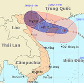 Bão số 2 cách bờ biển Quảng Ninh, Hải Phòng khoảng 590 km