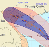 Bão Jebi tiến vào vịnh Bắc Bộ