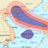 Trưa nay bão số 7 sẽ tiến vào biển Đông