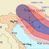 Bão Utor có khả năng gây mưa lớn cho miền Bắc