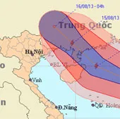 Bão Utor có khả năng gây mưa lớn cho miền Bắc
