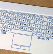 Bàn phím mỏng như tờ giấy, không dây, cảm ứng