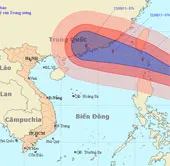 Siêu bão Usagi tiến vào biển Đông, gió giật trên cấp 17