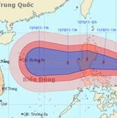 Bão Nari mạnh cấp 11 hoạt động gần biển Đông