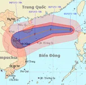 Bão Krosa mạnh lên cấp 15 tiến thẳng miền Trung