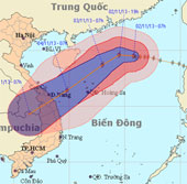 Bão Krosa có thể gây mưa lớn ở miền Trung