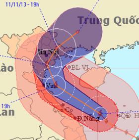 Bão Haiyan chuyển hướng vào Thanh Hóa