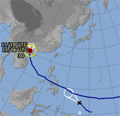 Áp thấp nhiệt đới hướng về biển Đông