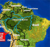 Hệ thống sông Amazon khởi nguồn từ Peru