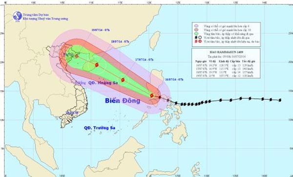 Bão Thần Sấm đổ bộ vào Vịnh Bắc Bộ