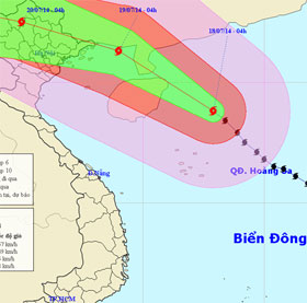 Bão Thần Sấm đe dọa Bắc Bộ