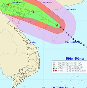 Bão Thần Sấm tăng tốc tiến sâu vào vịnh Bắc Bộ