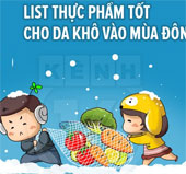 List thực phẩm tốt cho da khô vào mùa đông