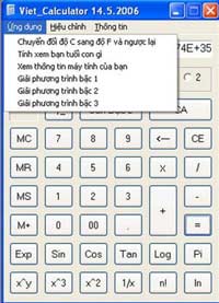 Giải phương trình với Viet_Calculator