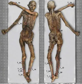 Phát hiện 61 hình xăm trên xác ướp người băng Otzi