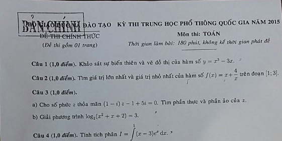 Dịch MERS vào đề Toán thi THPT quốc gia