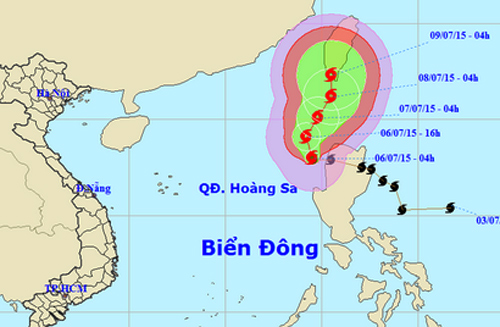 Bão Linfa đã vào biển Đông