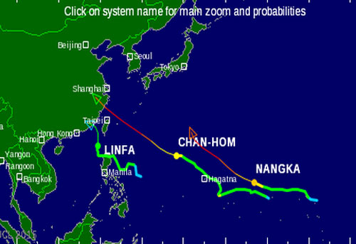 Bão Linfa tiến vào Đài Loan