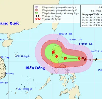 Bão Koppu giật cấp 17 tiến về biển Đông